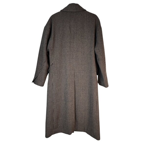 ZARA Medium Tailored Houndstooth Wool Coat - Picture 4 of 15